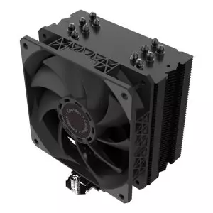 &divide; Ventilador con disipador de cpu coolbox h6 black tdp 240w 6 heatpipes torre pwm doble rodamiento neg