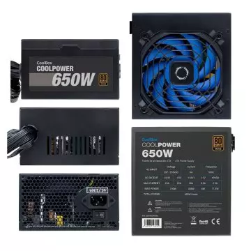 &divide; Fuente de alimentacion coolbox 650w coo-facpo-650  80 plus bronze