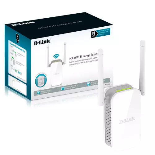 &divide; Range extender wifi d-link dap-1325 interior 300mb 1pto lan wps 2 antenas externas fijas qrs mobile