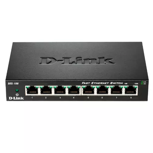 &divide; Switch no gestionable d-link des-108 8p ethernet carcasa metal sobremesa no rack
