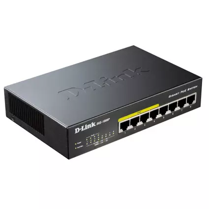 &divide; Switch no gestionable d-link dgs-1008p 8p 4x1gb 4x1gb poe+ 60w metalico negro