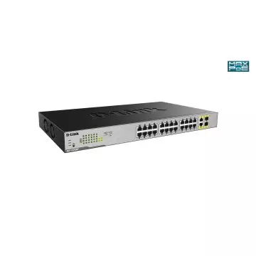 &divide; Switch no gestionable d-link dgs-1026mp 24p giga poe (370w) + 2p giga combo