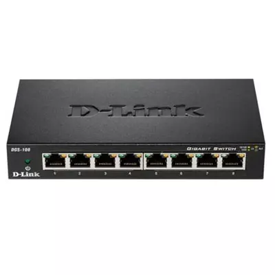 &divide; Switch no gestionable d-link dgs-108 8p giga carcasa metal sobremesa no rack
