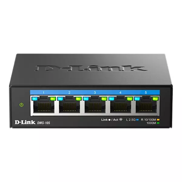 &divide; Switch no gestionable dlink dms-105 5p multigigabit 2,5g carcasa metalica sobremesa no rack
