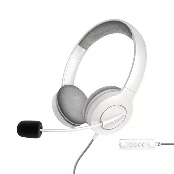 &divide; Headset energy sistem office 3 white diadema ajustable microfono retractil conexion jack 3.5mm y usb