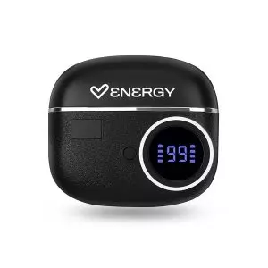 &divide; Auricular intrauditivo bluetooth energy sistem chargeview tws lcd bateria 20h negro