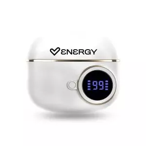 &divide; Auricular intrauditivo bluetooth energy sistem chargeview tws lcd bateria 20h blanco