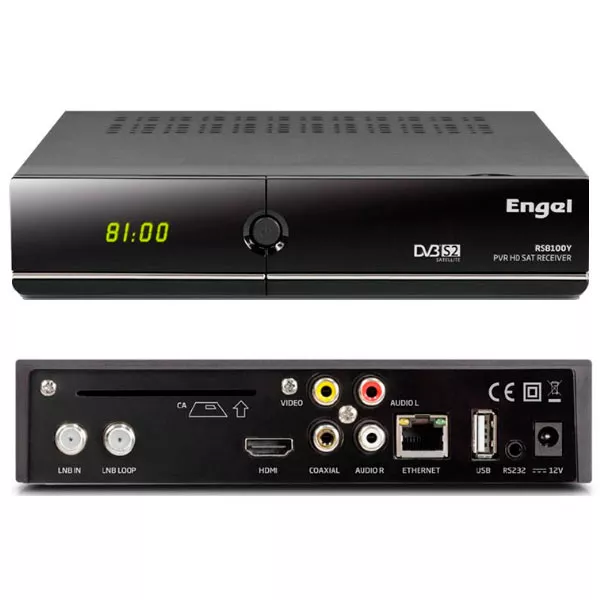 &divide; Receptor satelite hd engel rs8100y hdtv, hdmi , pvr , iptv, usb 2.0 , wifi, lan, timeshift, epg, dvb