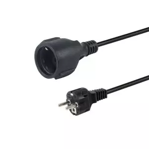 &divide; Cable alimentacion shuko macho a schuko hembra cee 7/3 5m 112182