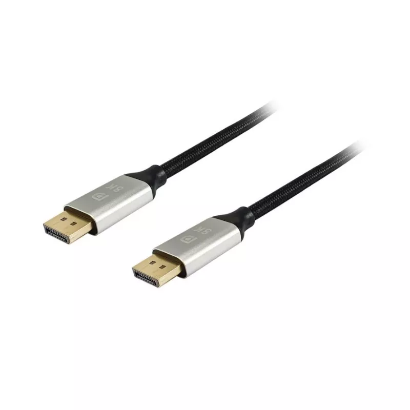 &divide; Cable displayport a displayport premium 1.4 8k/60hz 3m malla algod?n trenzado y conector aluminio eq