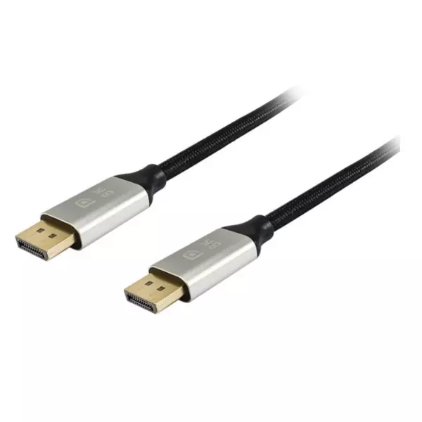&divide; Cable displayport a displayport premium 1.4 8k/60hz 10m malla algodon trenzado y conector aluminio e