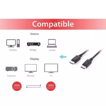 &divide; Cable displayport a displayport 1.2 1m equip 119331