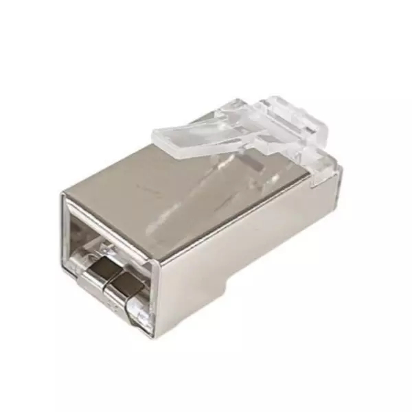 &divide; Kit 100 conectores rj45 equip categoria 6a apantallado 121147