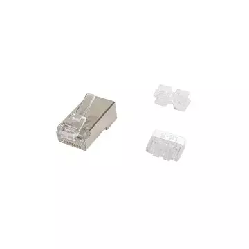 &divide; Kit 100 conectores rj45 equip categoria 6a apantallado 121147