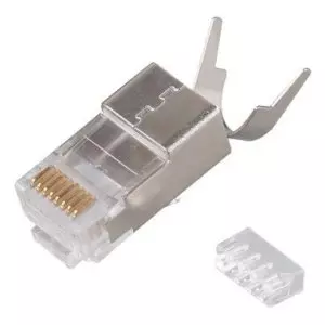 &divide; Kit 50 conectores rj45 equip categoria 8.1 apantallado 121148