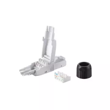 &divide; Kit 5 conectores rj45 equip categoria 6a 121162 montaje sin herramientas