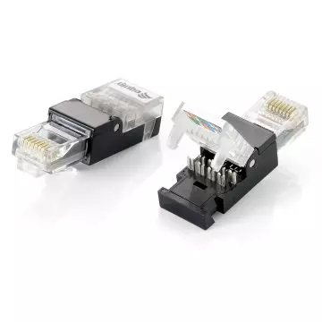 &divide; Kit 2 unidades conector rj45 equip cat6 toolfree no necesitas herramienta de grimpado 121165
