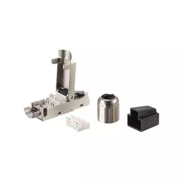 &divide; Kit 5 conectores rj45 equip categoria 8.1 121172 montaje sin herramientas