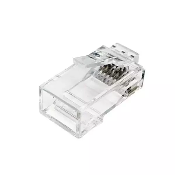 &divide; Kit 100 conectores rj45 equip categoria 6a 121176 con capuchon y guia