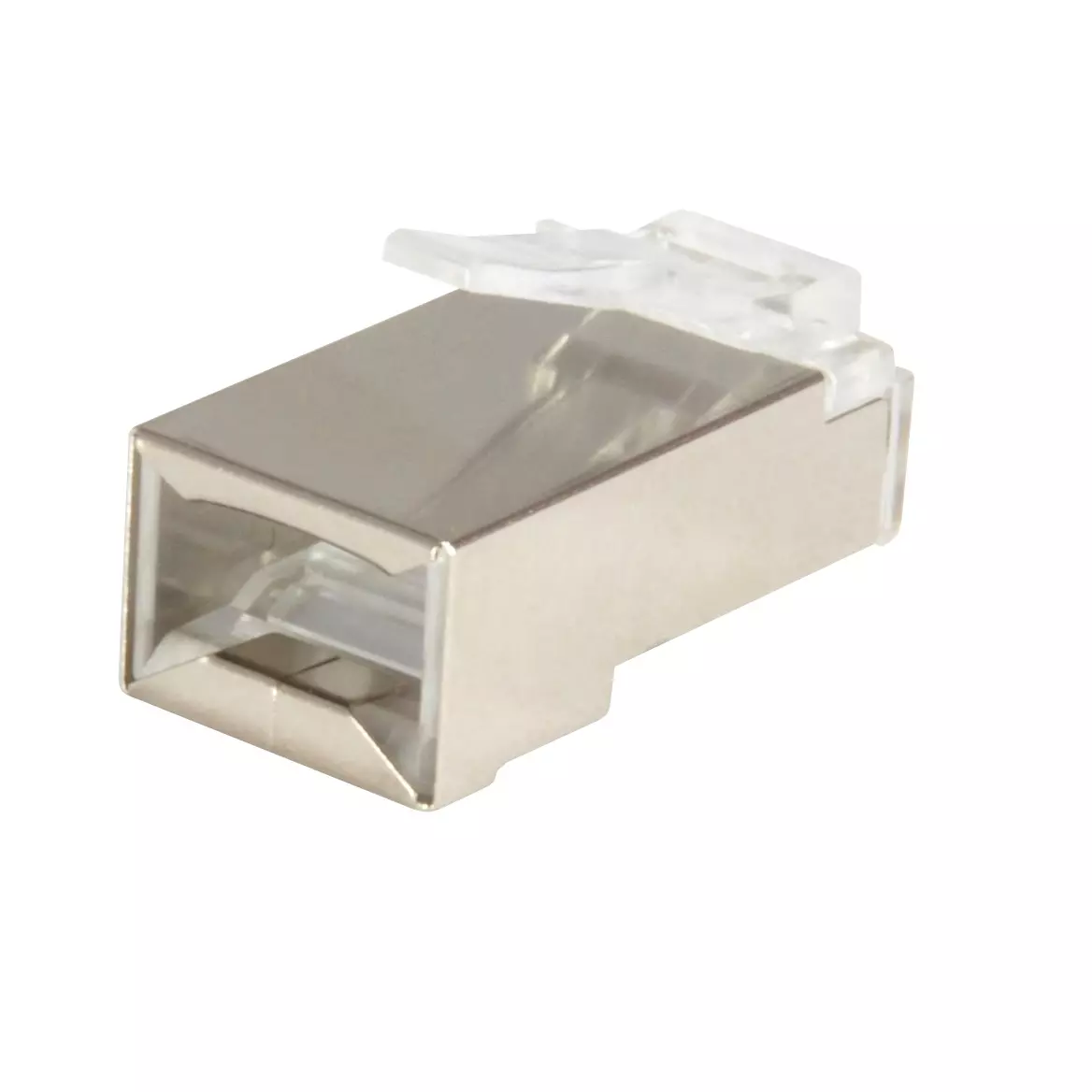 &divide; Kit 100 conectores rj45 equip categoria 6 ftp con guia y capuchon
