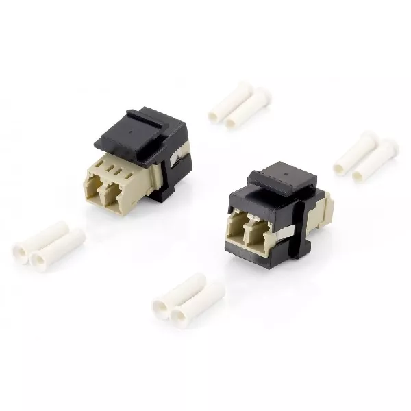 &divide; Kit 8 uds adaptador fibra optica keystone lc duplex