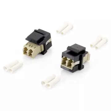 &divide; Kit 8 uds adaptador fibra optica keystone lc duplex
