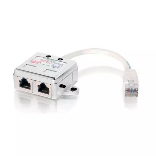 &divide; Adaptador rj45 cat5e 1 macho a 2 hembras