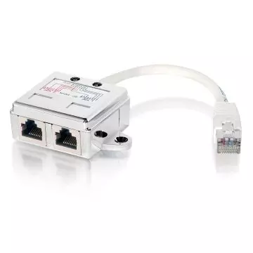 &divide; Adaptador rj45 cat5e 1 macho a 2 hembras