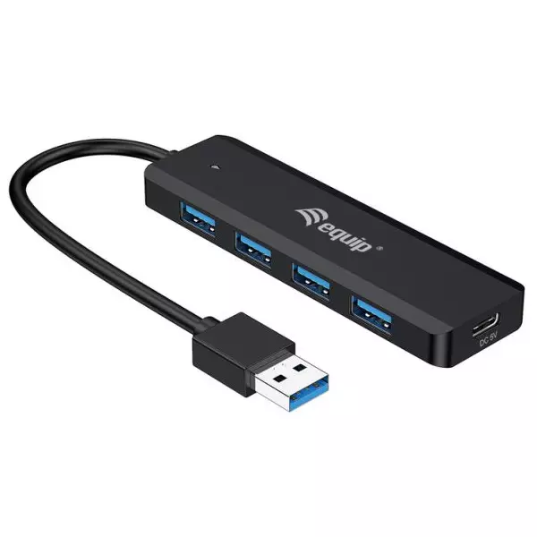 &divide; Hub usb 3.2 equip life a 4 puertos usb 3.2 incluye adaptador usb-c