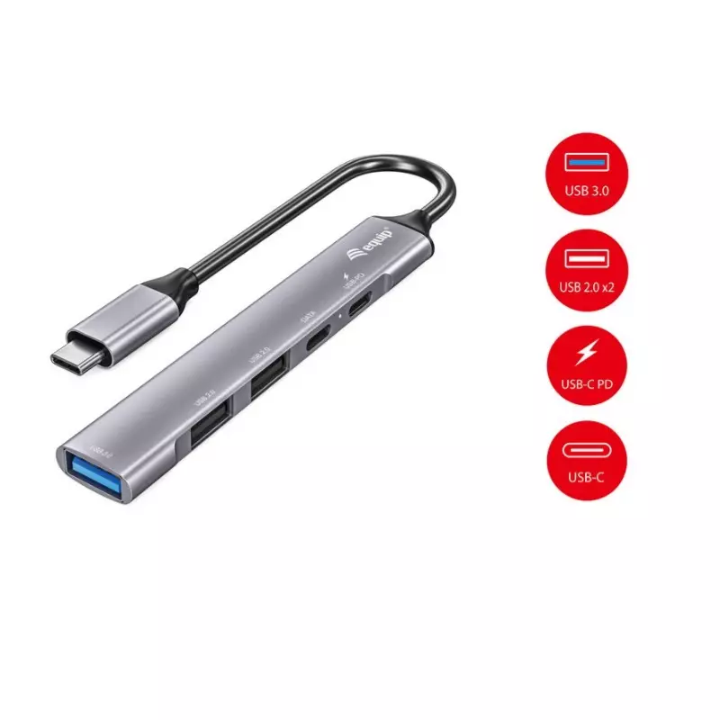 &divide; Hub usb-c 3.2 equip life 2 puertos usb 2.0 1 puerto usb 3.0 1 puerto usb-c + 1 puerto usb c carga ha