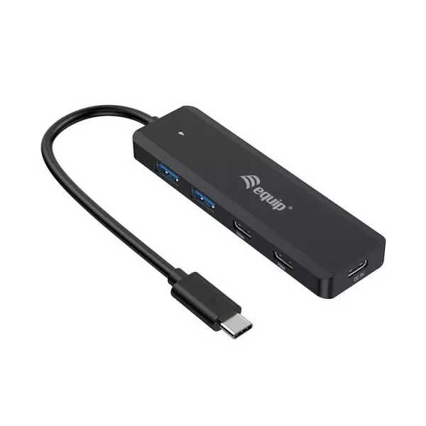&divide; Hub usb-c equip life 128964 4 puertos 2xusb-a 3.0 2xusb-c 3.2 compatible con thunderbolt 3/4 1xusb-c
