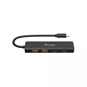 &divide; Hub usb-c equip life 128966 usb 3.2 10gps 2xusb-c 2x usb-a compatible thunderbolt 3/4