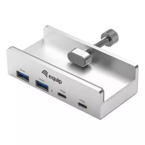 &divide; Hub usb-c equip 128967 a 2xusb-a 2xusb-c clip ajustable
