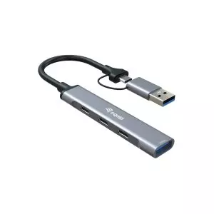 &divide; Hub usb-c equip 128969 a 1xusb-a  3xusb-c adaptador usb-c a usb-a incluido