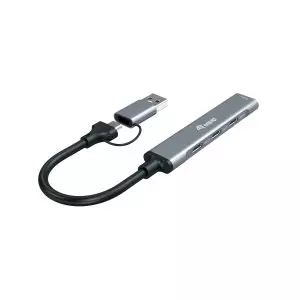 &divide; Hub usb-c equip 128969 a 1xusb-a  3xusb-c adaptador usb-c a usb-a incluido