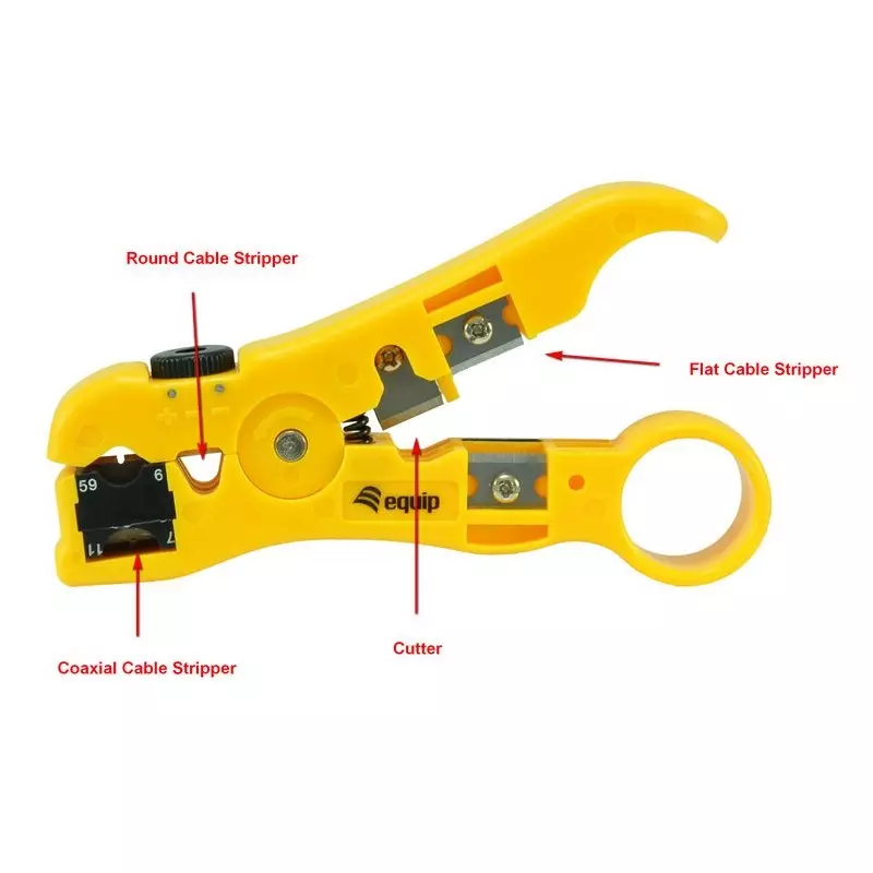 &divide; Herramienta pelacables universal rg59 utp/stp equip 129411