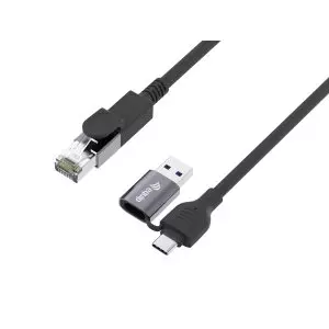 &divide; Cable adaptador de red equip usb-c + a a rj45 gigabit lan 3.0m negro