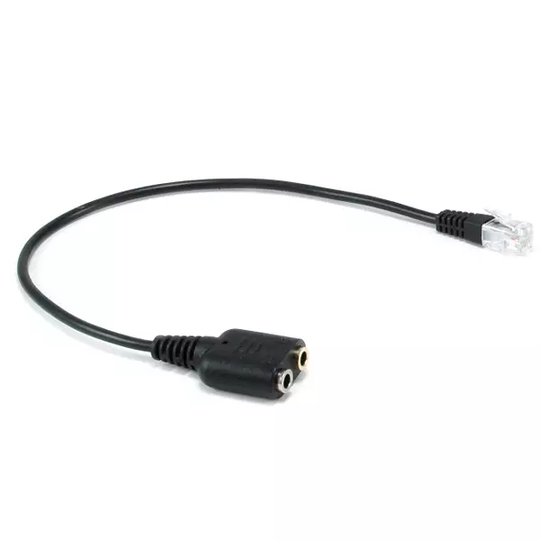 &divide; Adaptador rj9 a 3.5mm para conexion de headsets a telefono equip