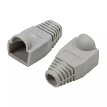 &divide; Kit 100 unidades capuchon rj45 color gris