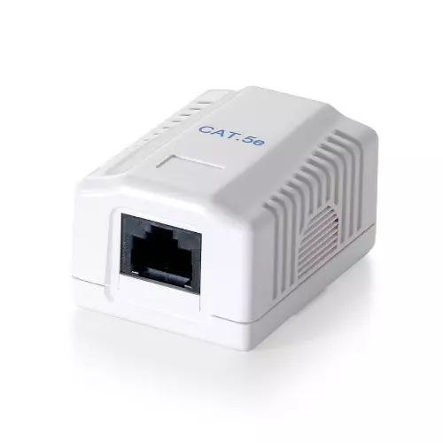 &divide; Roseta de superficie categoria 5e 1 hembra rj45