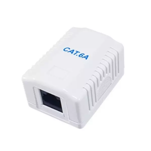 &divide; Roseta de superficie equip 235215 categoria 6a 1 hembra rj45 color blanco