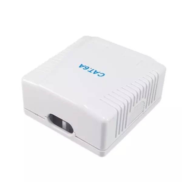 &divide; Roseta de superficie equip 235216 categoria 6a 2 hembra rj45 color blanco
