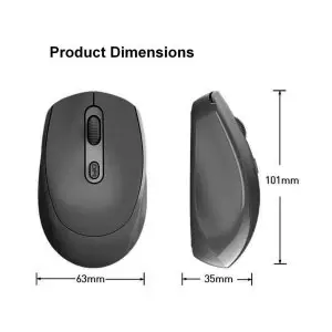 &divide; Mouse equip wireless 245122 1600dpi 4 botones color negro