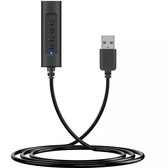 &divide; Adaptador usb equip life a jack 3.5" hembra a usb con control de volument y mute