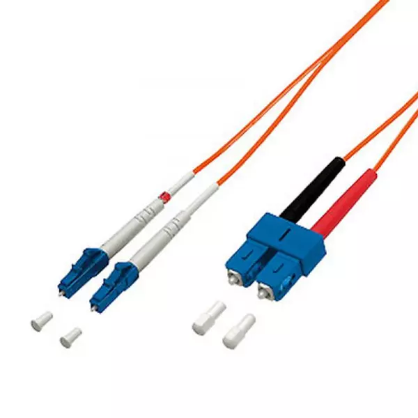 &divide; Cable fibra optica multimodo lc/sc 62,5/125 lsoh 1m color naranja