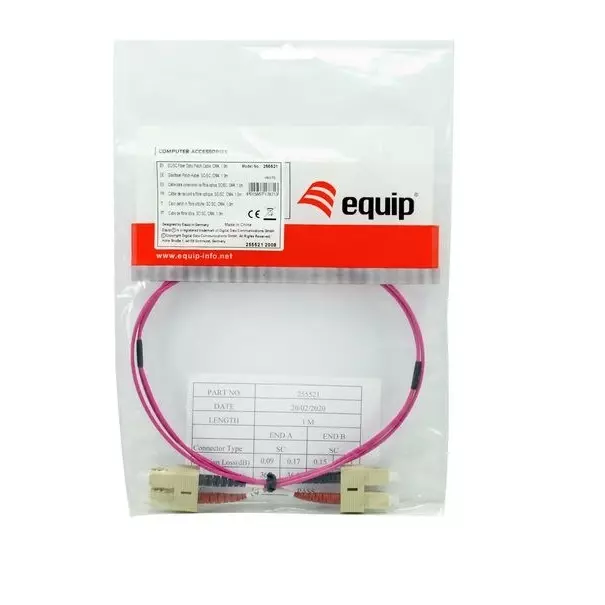 &divide; Cable fibra optica om4 multimodo libre halogenos sc/sc 50/125u 2m