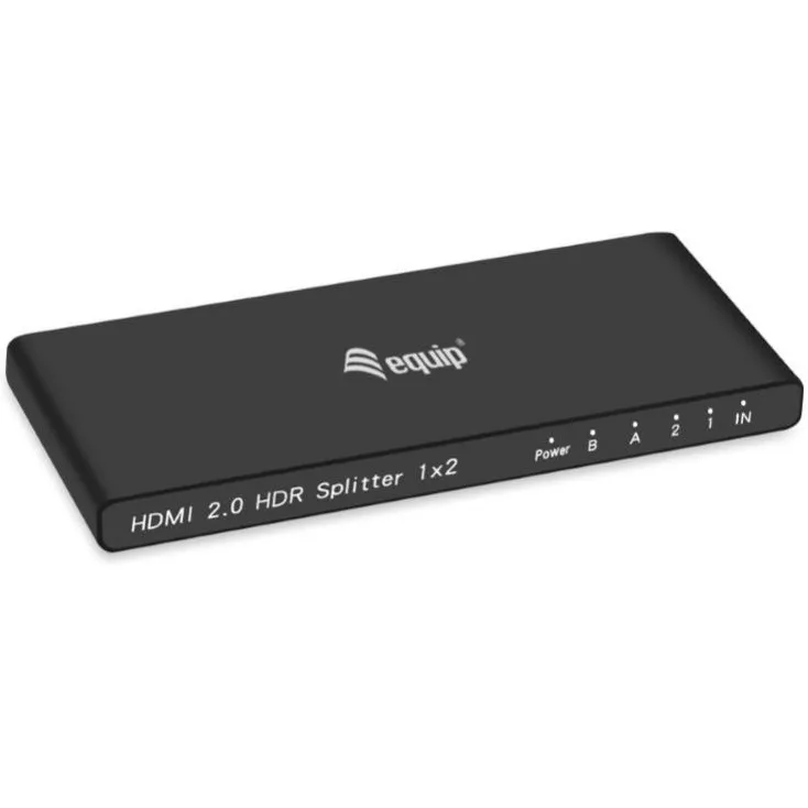 &divide; Splitter hdmi 2.0 ultraslim 2 puertos equip