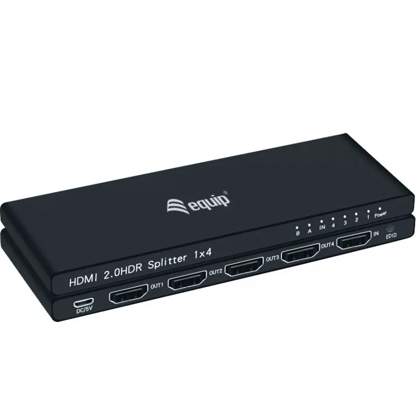 &divide; Splitter hdmi 2.0 ultraslim 4 puertos equip