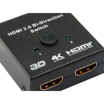 &divide; Switch selector hdmi bidirecional equip 2 entradas 1 salida / 1 entrada 2 salidas