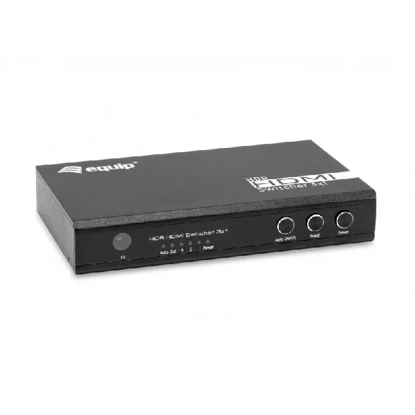 &divide; Switch hdmi 2.0 4k 3x1 alimentacion por usb equip
